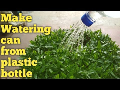 How to make watering can from plastic bottles.