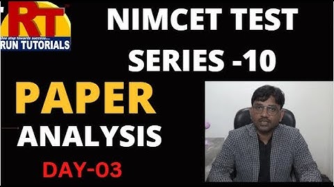 NIMCET Test Series-10 | Day-03| Paper Analysis | NIMCET-2023 | RUN Tutorials | Varanasi