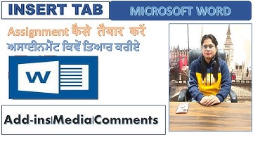 How to use Add-ins, Media, Comments | INSERT TAB| Online Video| Wikipedia| Get Add-ins| My add-ins|