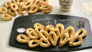 TARALLI ALL’ OLIO EXTRAVERGINE e Finocchio ricetta facilissima senza bollitura TARALLI WITH FENNEL