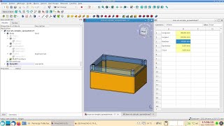 FreeCAD 0.20 : Boîte modifiable avec couvercle vissé - version avec Spreadsheet (feuille de calcul)