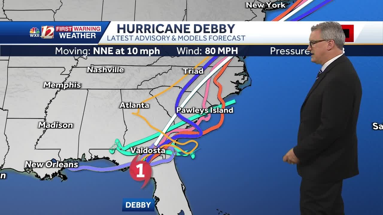 WATCH: Hurricane Debby moving into Florida, heavy rain spreads over ...