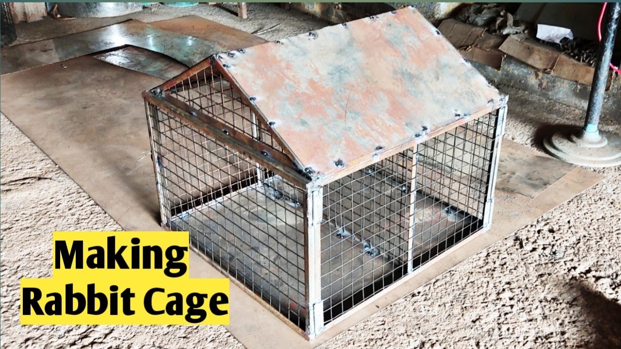 How To Build a Rabbit Cage Home Using Iron And Iron Net Easy Rabbit