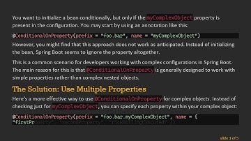 Solving @ ConditionalOnProperty Issues with Complex Objects in YAML Configuration for Spring Boot