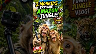 2 Monkeys Explore the Amazon Rainforest 🐒🌴 | Funny Jungle Travel Vlog 😂