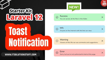 Laravel 12 Toast Notification with Starter Kit