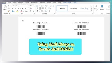 Creating Barcodes in Word using Mail Merge
