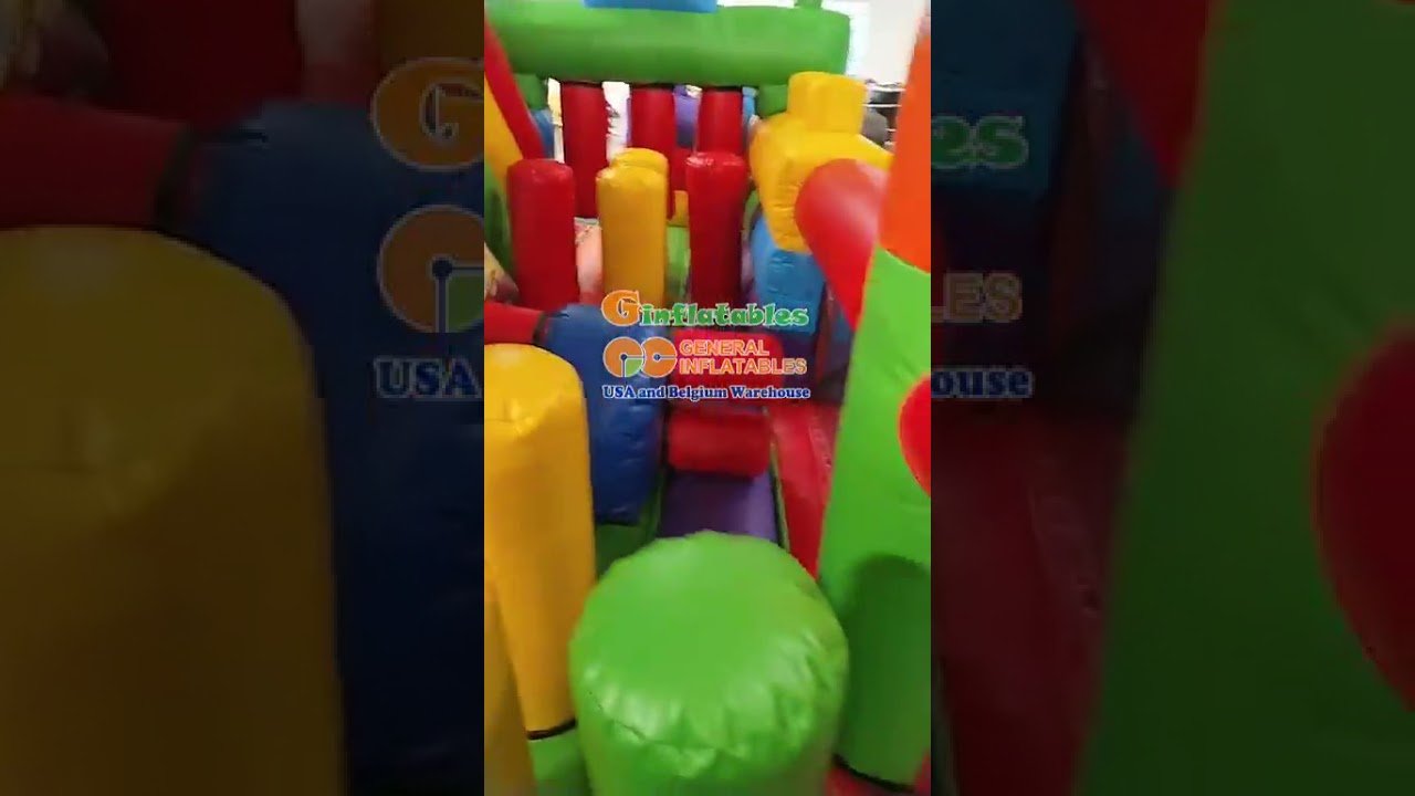 🌈 Giant Inflatable Building Blocks Playground - Ultimate Fun for Kids & Events! GF-181