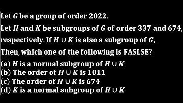 union of two subgroups is a subgroup iff one is contained in other || normal subgroup