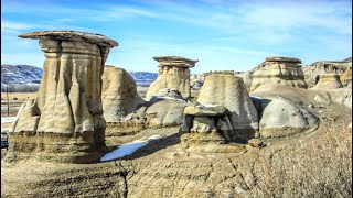 Canadian Badlands in Drumheller, AB | Ghosttown / The Little Church / Coal Mine / Hoodoos Trail [4K]