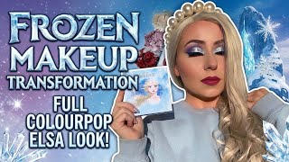 Disney Frozen Makeup Tutorial ❄️ Elsa Inspired Icy Blue Eyeshadow & Glam Transformation 