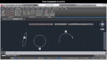 156 (PARAMETRIC TOOL) (GCFIX) FIX GEOMETRIC CONSTRAINT AUTOCAD