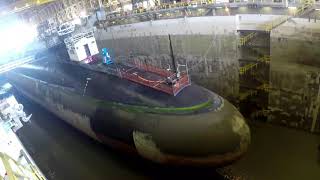 USS Tennessee (SSBN 734) Dry Dock Timelapse