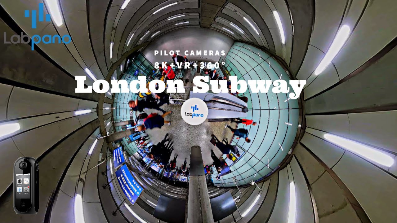Time lapse 360 video at St.Pancras International station