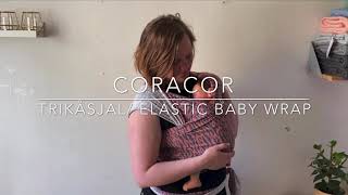 Coracor trikåsjal | Elastic Baby Wrap with newborn | Baby Wrap tutorial Swedish subtitle