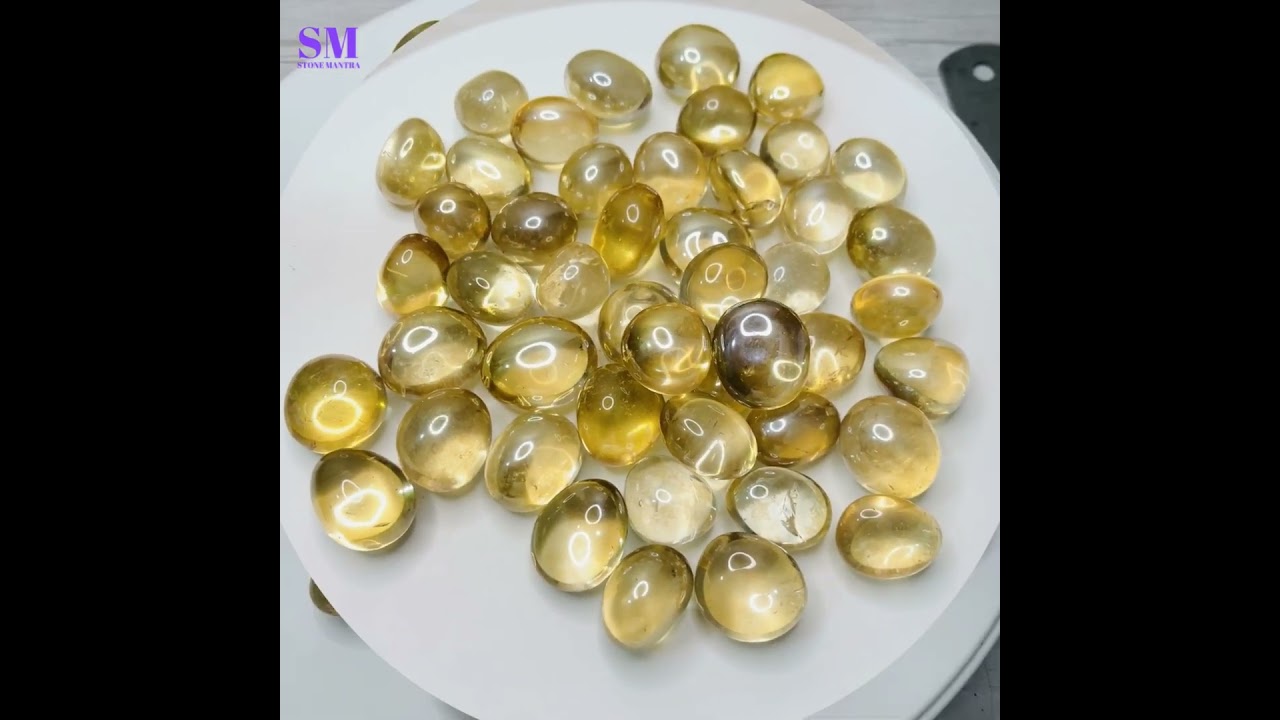 Unleash Positive Energy with Aura Citrine Tumbled Stone | Crystal Healing Guide