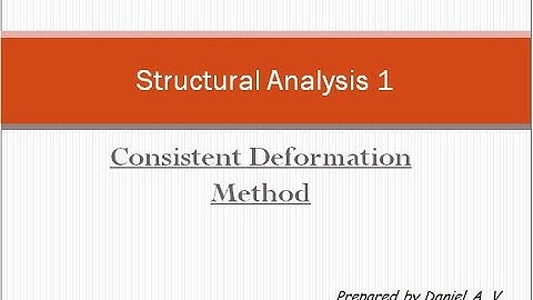 Consistent Deformation Method - Force method