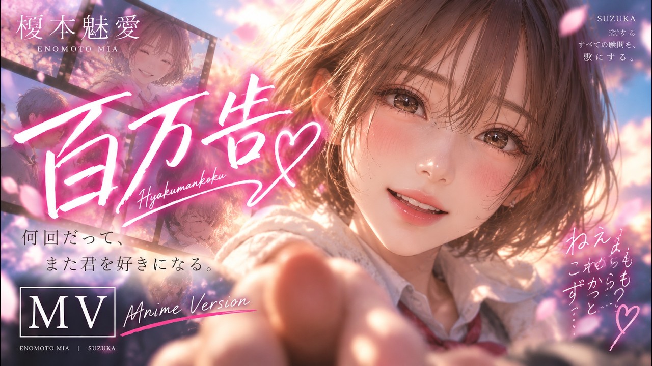 榎本魅愛「百万告」Anime Version公式YouTubeビジュアル