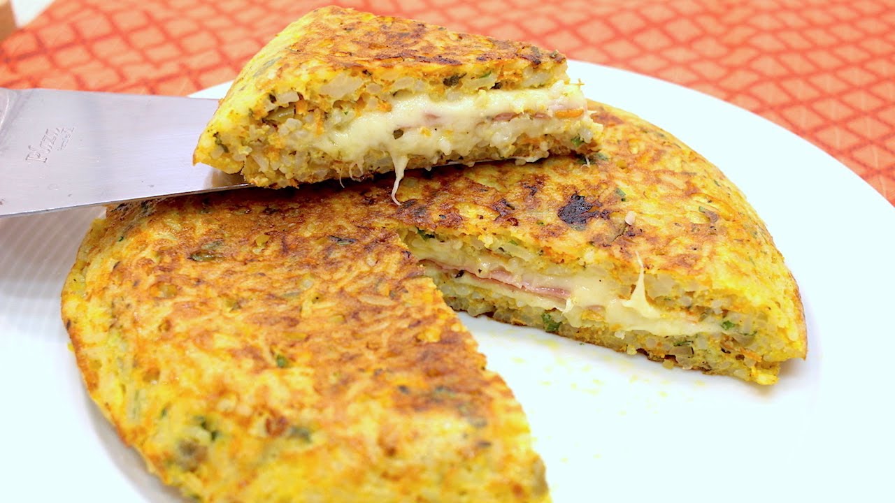 SOBROU ARROZ COZIDO?? FAÇA ESSE LANCHE DE FRIGIDEIRA SUPER RÁPIDO!! -SABOR INCRÍVEL -Isamara Amâncio