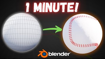 Create a Baseball in Blender in 1 Minute!