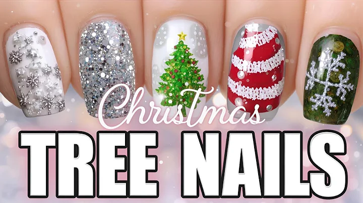 10+ Christmas Tree Nail Art Designs 2025 🎄✨ | Easy Cute Holiday Nails Tutorial