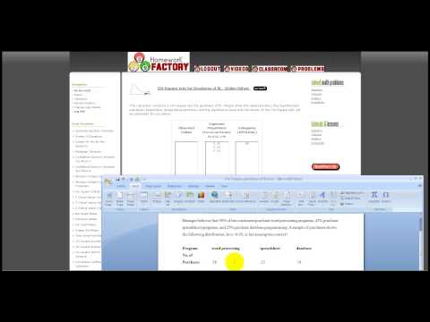 HomeworkFactory.com - Chi Square goodness of fit Test