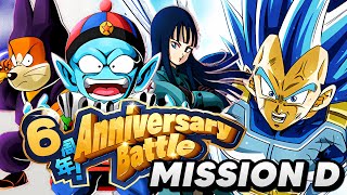 6TH ANNIVERSARY BATTLE in 2 Turns with F2P Team (EX Mission D)