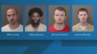 4 inmates charged after escaping minimum security correctional facility in southeast Columbus
