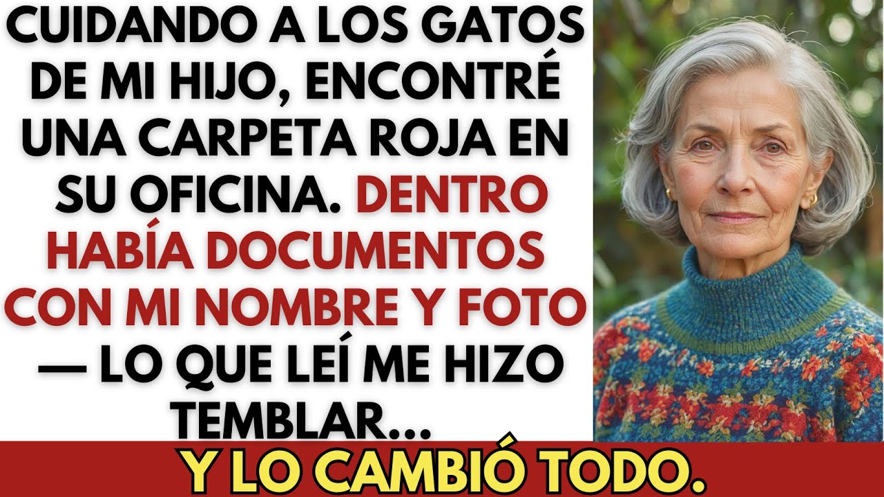 Mi hijo me dejó a cargo de sus gatos, pero olvidó una carpeta con mi nombre