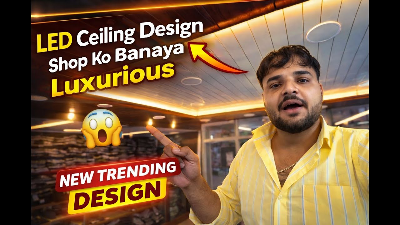 Showroom को बनाया Luxury LED Ceiling Design से 😲 | New Trending 