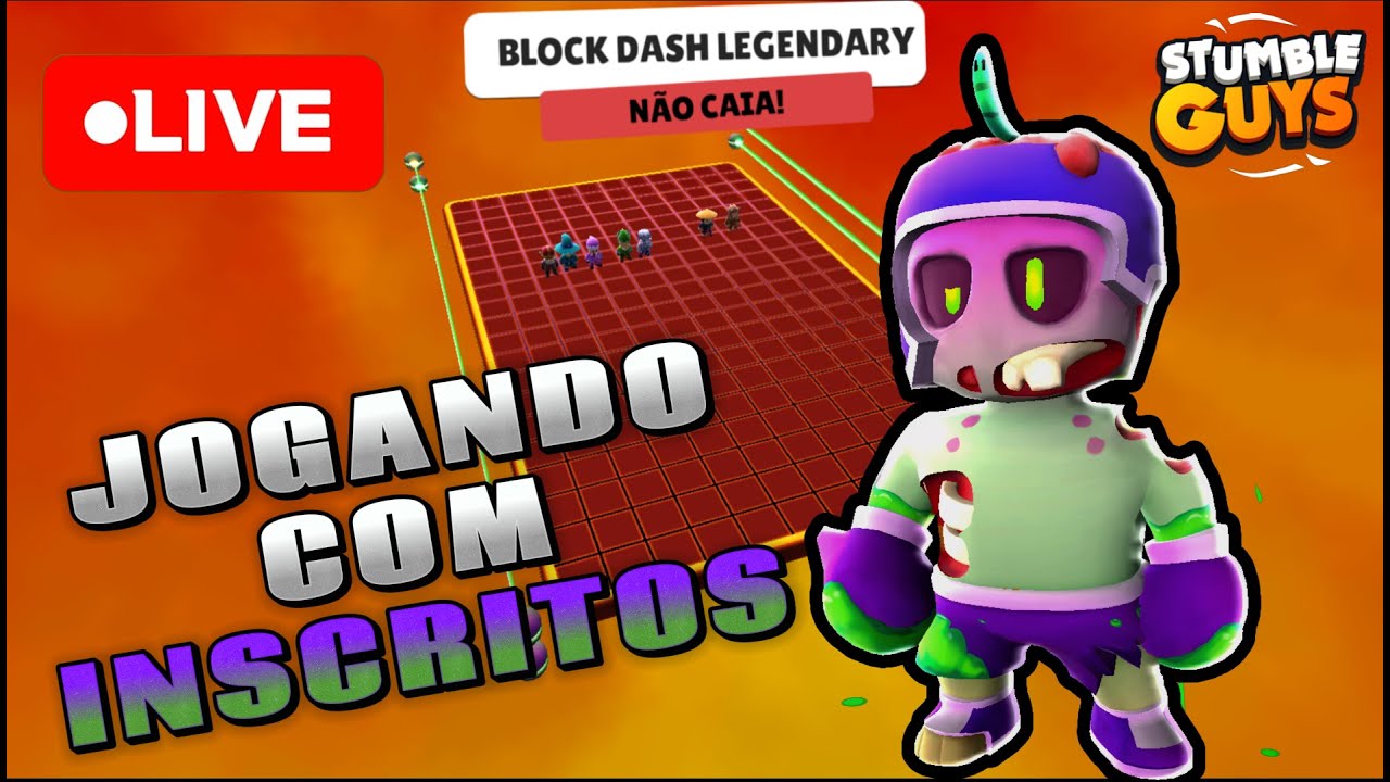 Live De Stumble Guys / Stumble Guys Ao Vivo Jogando Block Dash Legendary  Com Inscritos 