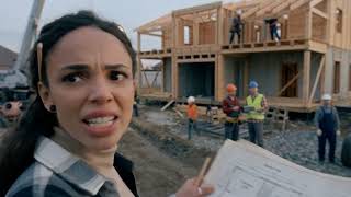 «Монолит или дерево? Это хуже, чем я думал. Меняю всё обратно». #строительстводомов #проектыдомов 