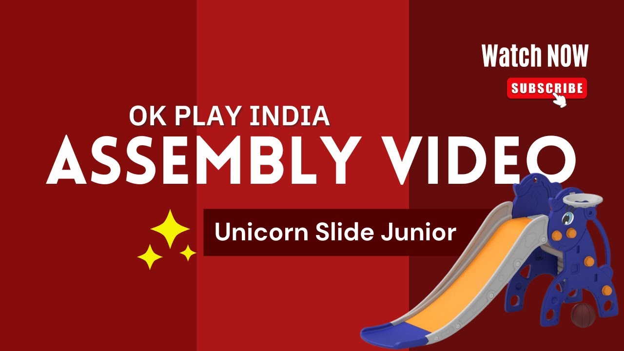 How to Assemble OK PLAY Unicorn Slide Junior with Basketball Ring | Easy Kids Slide Setup Guide