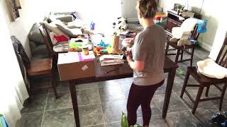 Dining room table tidy up time lapse