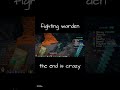 warden fight #minecraft