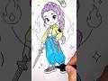 ❤️🩹K-pop Rumi Coloring #coloring #art #drawing #huntrix #shorts #kpop #rumi #sajaboys #babyrumi