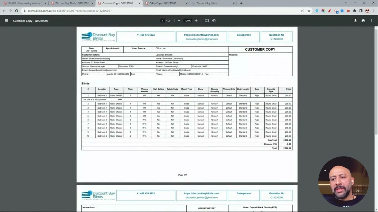 How to Hide Measurements & Customize Customer Copies in BlinQ Software