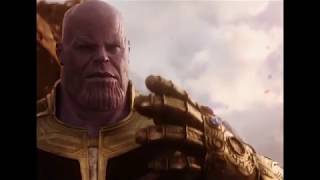 Thanos hits Iron man (EARRAPE)