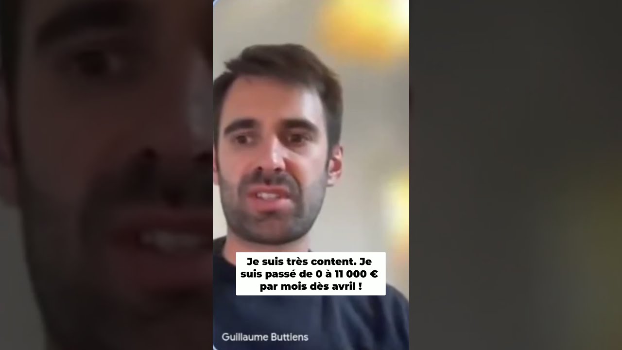 Je suis très content. Je suis passé de 0 à 11 000 € par mois dès avril !