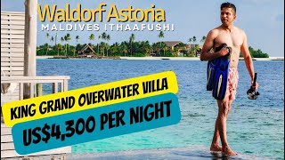 Waldorf Astoria Maldives Ithaafushi - $4,300 Per Night Overwater Villa & Resort Tour 2024