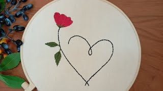 🧵❤️ Heart Embroidery Tutorial | Beautiful Hand Embroidery Design for Beginners ❤️🪡