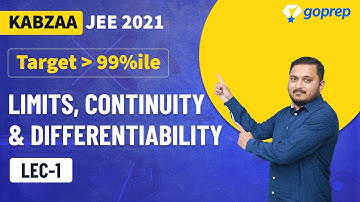Limits,Continuity & Differentiability | Class 12 Maths | JEE Main 2021 | L-01 | Nilesh Sir | Goprep