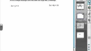 8-6 Slope Intercept Form, Part I