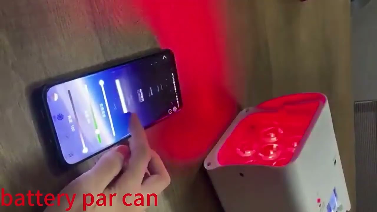 Wireless DMX Mobile Phone Controlled up Lights 6x18w RGBWAUV LED Battery Uplight Par Wash