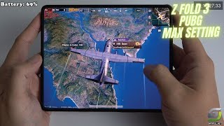 Samsung Galaxy Z Fold 3 test game PUBG Max Setting | 120Hz Display, Snapdragon 888