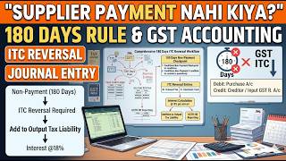 ACCOUNTING ENTRY IN TALLY FOR ITC REVERSAL ON NON PAYMENT WITHIN 180 DAYS GST U/S 16(2) RULE 137