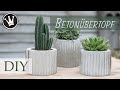 DIY | Blumenübertopf  aus BETON | Sommerdeko mit Sukkulenten & Kakteen | Deko für Balkon & Terrasse