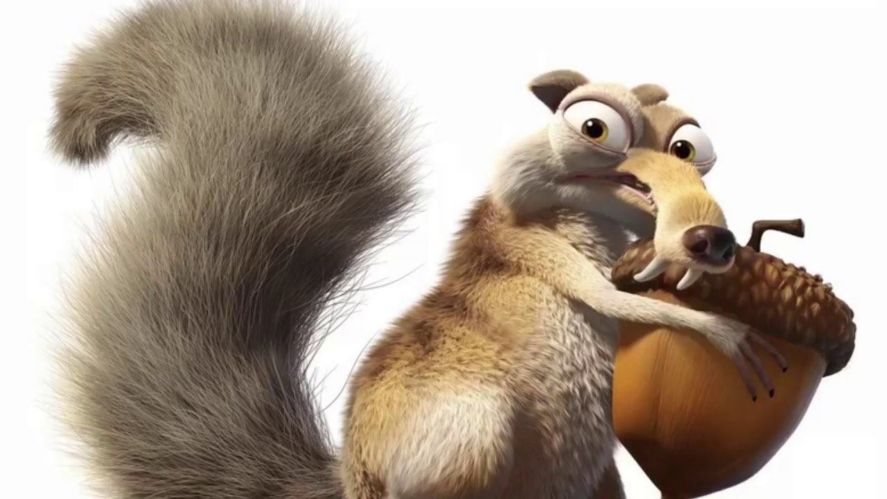 Картинка белки из ледникового периода с орешком