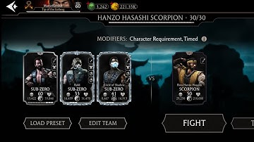 Boss Hanzo Hasashi SCORPION Fight + Reward 🦂 Elder Challenge ☠️ Mortal Kombat Mobile Gameplay