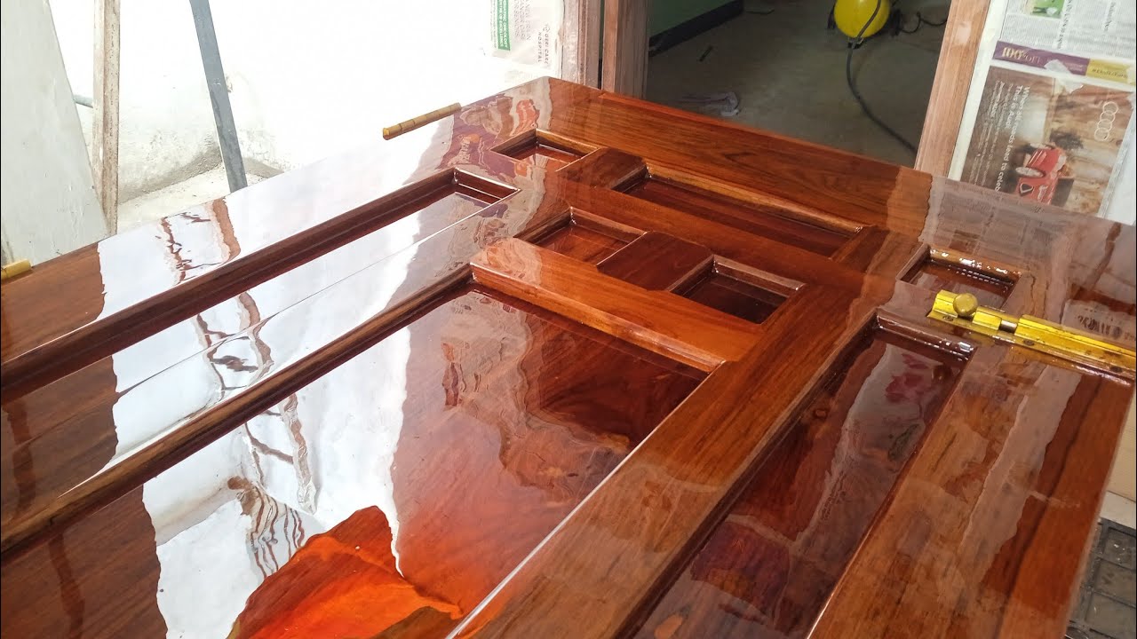 asian Pu wood polish work stainer apply teakwood